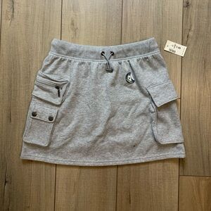 Light Gray Cargo Pocket Skirt